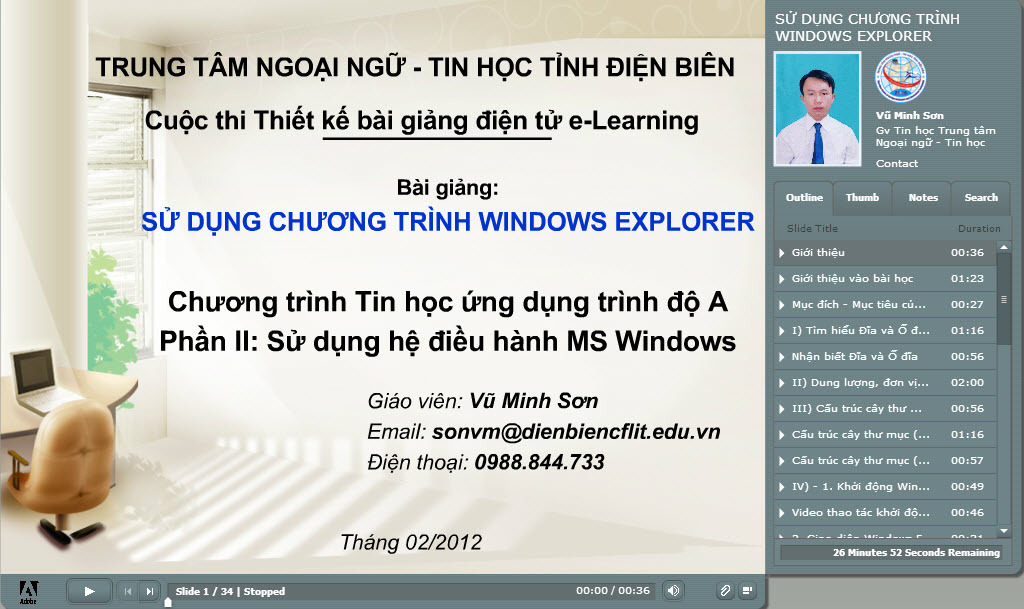 Bài giảng e-Learning: Sử dụng chương trình Window Explorer